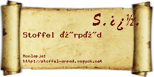 Stoffel Árpád névjegykártya